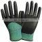 Gray HPPE Lining Nitrile Palm Cut Resistant Work Gloves ANSI5