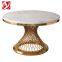 Gold Stainless Steel Banquet Wedding Table Luxury Morden Round Restaurant Marble Dining Table