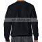 Latest design black custom sweatshirt for men with puff 3d printing and chenille embroidery work crew neck sweater