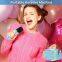 RGB lighting 6W Rechargeable Portable Mini Karaoke Speaker With  TWO Wireless Mic for party