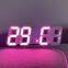 Reloj de pared de mesa LED 3D, temporizador digital, luz de noche, reloj despertador para almacén, oficina y sala de estar, ajustable de 12/24h de brillo