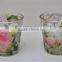 popular oriental design glass candle holders with gift box / Votive Tealight Candle Holders Sparkled pattern