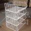 Metal Wire mesh Bread Cage Supermarket Slant Mouth Cage Promotion Cage Storage Cage