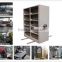High School mobile file book Shelves Double side movable manual operation shelving systems metal book shelf in the library