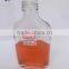 20cl flat shaped white glass liquor bottle with aluminum screw cap