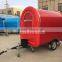 7.6 * 5.5ft red Food Van / Street Food Vending Cart For Sales, Hot Dog Cart / Mobile Food Trailer With Big Wheels in line with E