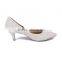CATWALK15-S0190273 Fashion Women Luxurious Dress Shoes Handmade Peal Low Heel Shoes Beautiful Women Bridal Shoes