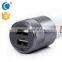 Aluminum OEM high quality mobile phone 2 in 1 car charger