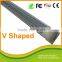 Hot selling V shape led tube 8 light 2ft/3ft/4ft/5ft/6ft/8ft integrated led tube t8 1200mm smd 2835