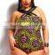 One Piece Print Plus Size Women Swimwear