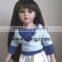 japana style long black doll hair wig,with braided hair