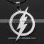 THE FLASH DC SUPER HERO Flash Lightning Logo Stainless Steel Chain necklaces pendants