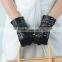 women's fashional genuine winter leather gloves with studs for dressing gloves