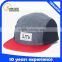 Custom Plain Leather Brim 5 Panel Hat Blank Wholesale 5 Panel Hats