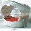 Elegant outdoor wicker daybed with mosquito nets and supports rod