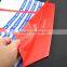 shock resistant shopping PE bag with bottom gusset , custom printing packing bag with handle