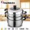 Multi-purpose Three layers large stainless steel food steamer