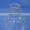 promotional clear fancy glass bottles with screw cap gold glass factory