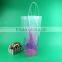 wholesale pp plastic bag flower vase, flower plastic gift bag, clear plastic bag with pvc handle