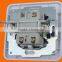 European style flush mounting two gang one way wall switch (F2002)