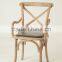 home furniture general use dust paint Pu seat antique armchair /wooden cross back chair(CH-528-OAK)