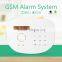 Wireless home gsm alarm system white color LCD screen Spanish/Dutch languages newest cheap alarm system