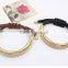 Punk Style Braided Leather Bracelet With Adjustable Rope Gold Beads