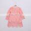 Little girl long sleeve birthday party lace dress with high quality