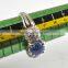 6 MM Blue Star Sapphire Ring Lab-Created Sterling Silver 92.5 Size 6.75