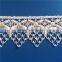 100% Polyester pink embroidery lace fabric for curtains