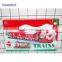 happy kids christmas electric toys train battery operated plastic slot train