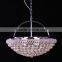 Small Home Decor K9 Crystal Round Pendant Light Chandelier for Stairs