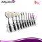 High quality 10pcs Shiny oval makeup brush set with handle white black                        
                                                Quality Choice