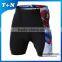 oem service sublimation print custom compression shorts