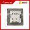 New design High Temperature Resistance Fireproof golden panel 1gang intermediate wall switch