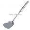 Stainless Steel Kitchen Utensil Long Handle Slotted Pancake silicon spatula shovel