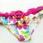 Kids Pink Yellow Floral Bikini 2 pc Swimsui