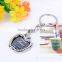 High Quality Date Gift Acrylic Photo Frame Apple Shaped Stainless Steel Key Ring/keychain