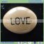 Engraved and polished pebble and riverstone