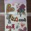 2016 best seller eco-friendly high quality glitter body tattoo stickers