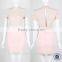 oem wholesale pink color slim fashion midi dress, manufactory made dress