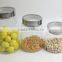 Hot Sale Glass Canister Jar with Metal See-Through Cover