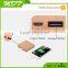 Wood/Bamboo Wireless Power Bank, Wireless charger in Power Bank for Smartphone