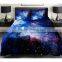 Blue 3D bedding sets silver grey bedclothes big flower bed linens 3d duvet cover set