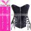 2016 Top PU Leather Corsets Wholesale Waist Training Sexy Corsets Steampunk