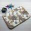 flower pattern coral velvet anti-slip rugs water absorb mat