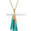 Alibaba Wholesale Silver and gold plated bundles of turquoise pendant necklace