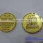 Zinc alloy casting gold plating medal customized shield shape medal