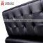 Black premium leather sofa dining seat