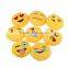 New emoji keychain PP cotton soft plush custom keychain yellow cushion emoji pendant emoji keychain